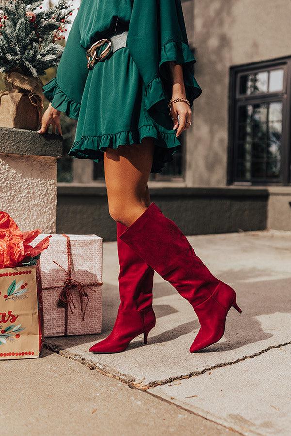 Impressions The Ayuna Knee Height Boot In Wine