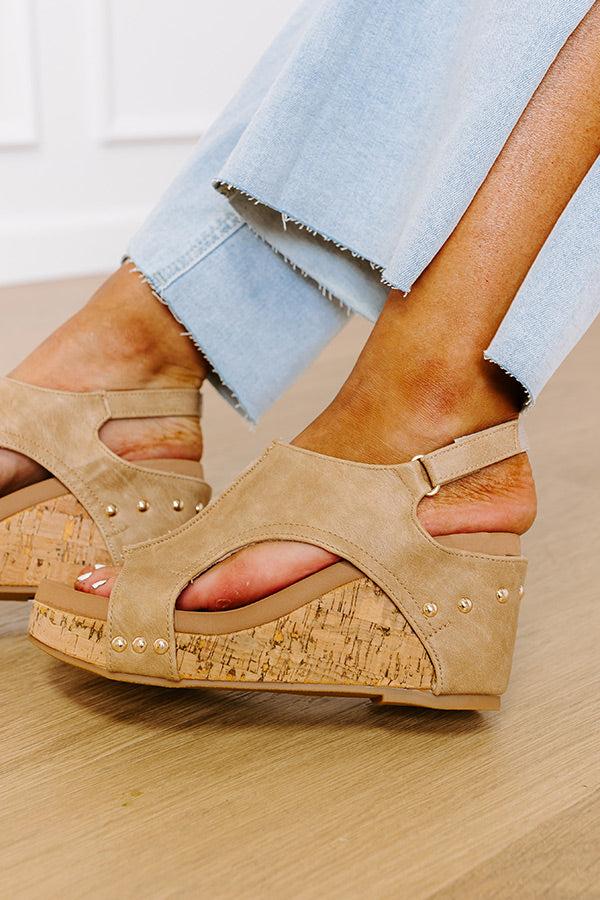 Impressions The Blair Faux Leather Wedge In Tan