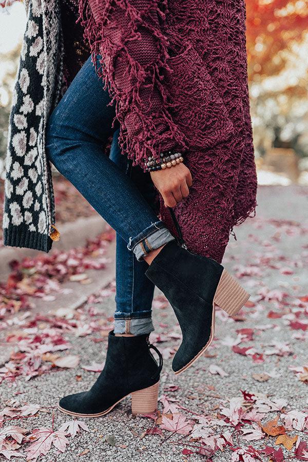 Impressions The Blaire Faux Suede Bootie In Black