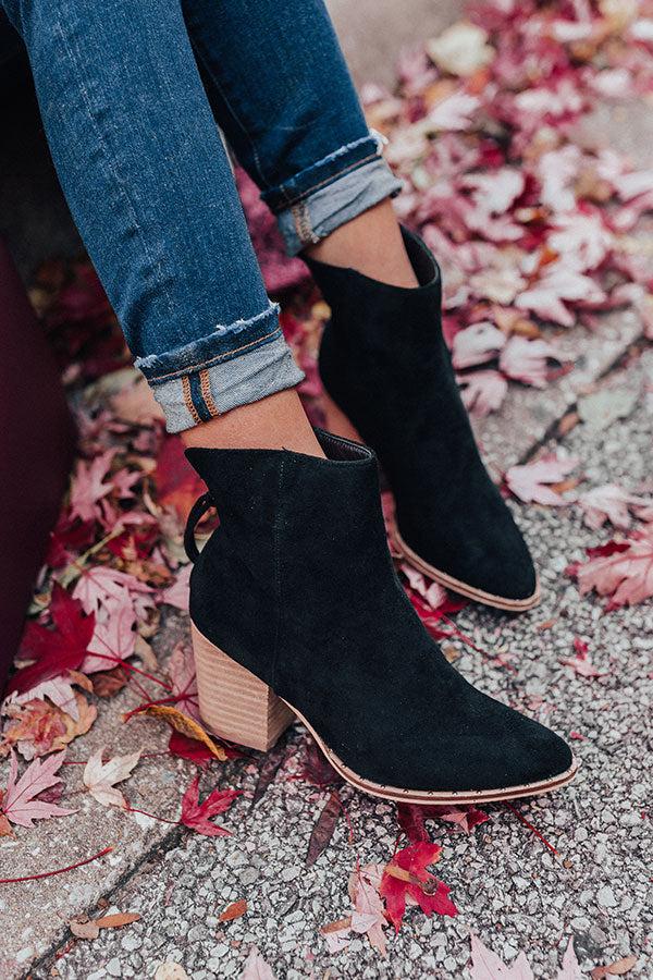 Impressions The Blaire Faux Suede Bootie In Black