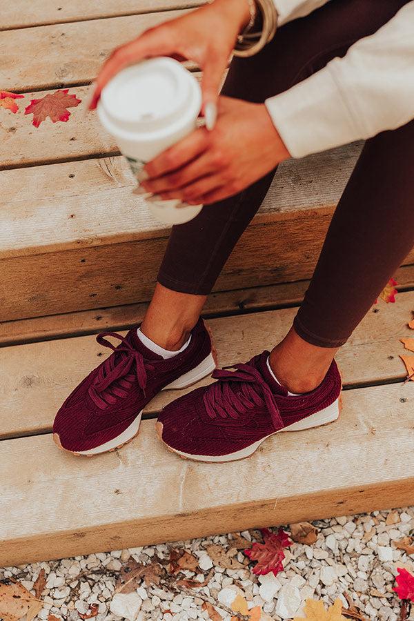 Impressions The Blake Corduroy Sneaker In Merlot