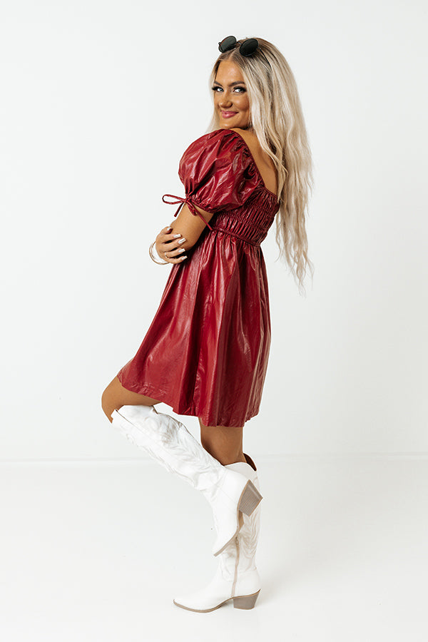 Impressions The Blossom Faux Leather Dress