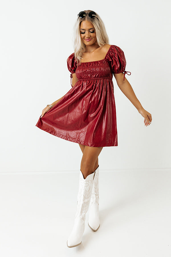 Impressions The Blossom Faux Leather Dress