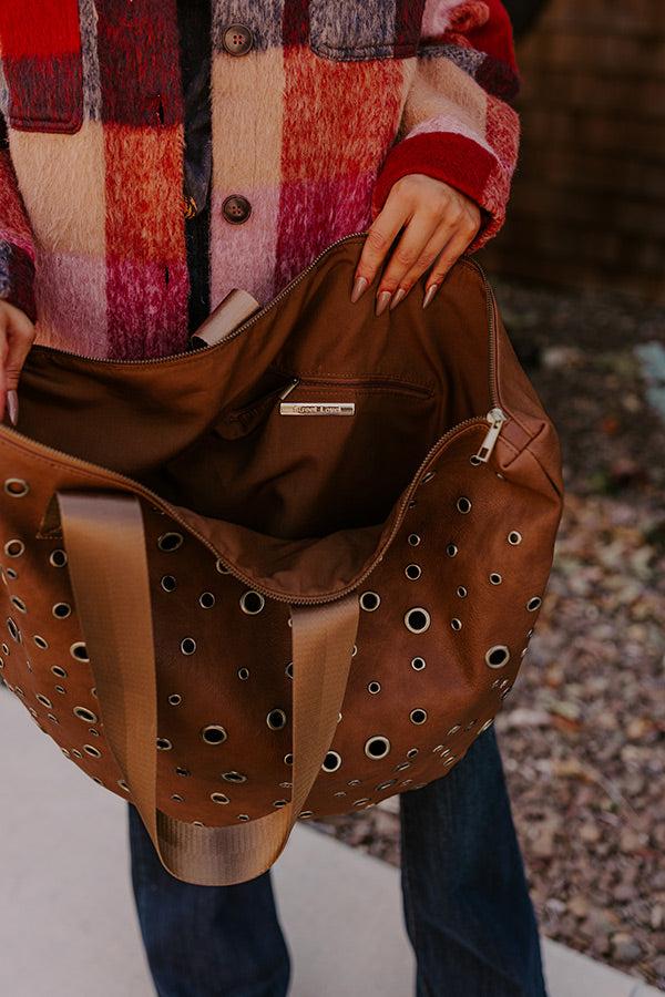 Impressions The Bristol Faux Leather Tote In Brown