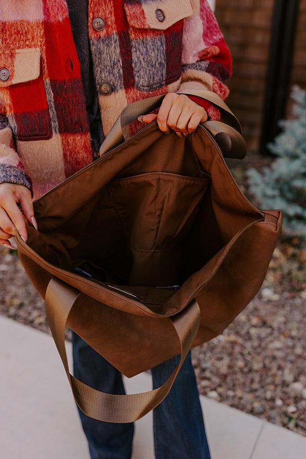 Impressions The Bristol Faux Leather Tote In Brown
