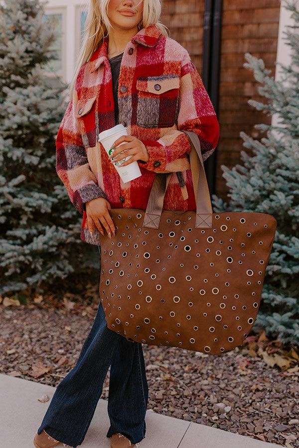 Impressions The Bristol Faux Leather Tote In Brown
