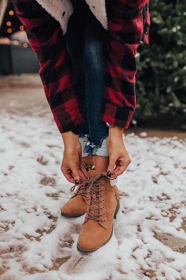 Impressions The Brooklyn Faux Suede Boot In Tan
