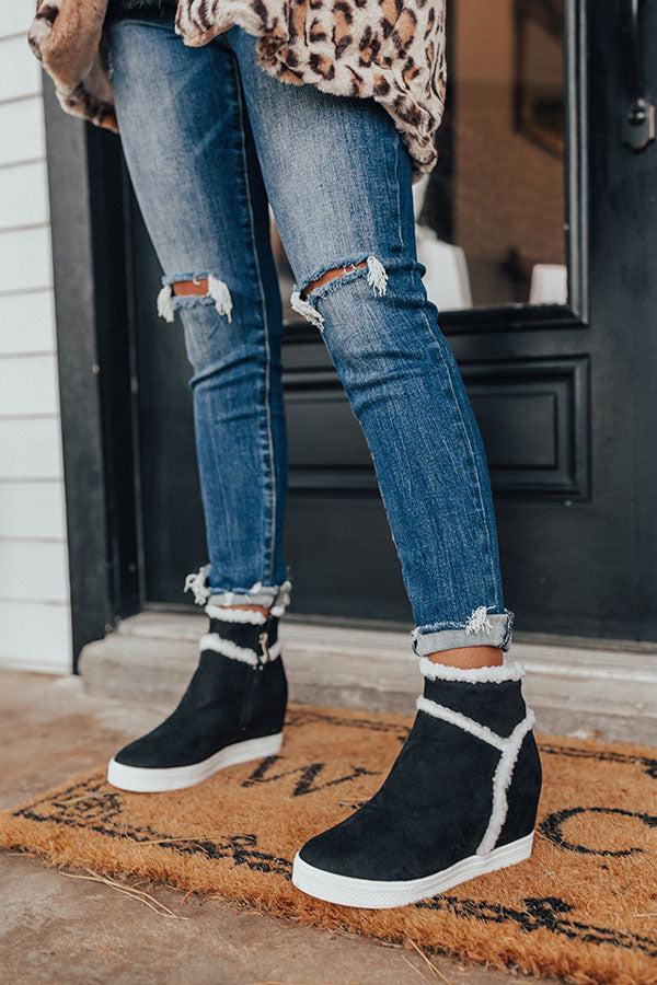 Impressions The Bryant Faux Suede Bootie In Black