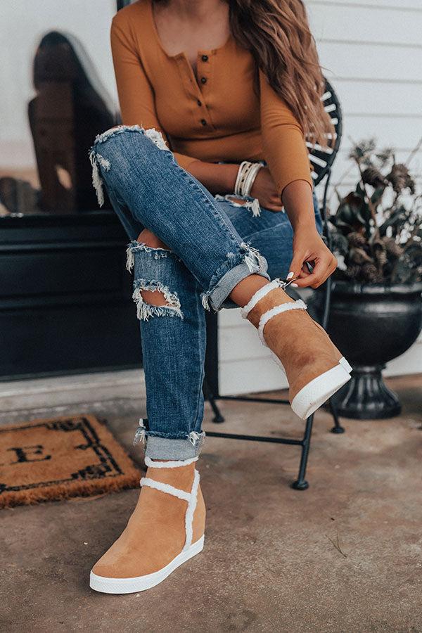 Impressions The Bryant Faux Suede Bootie In Camel