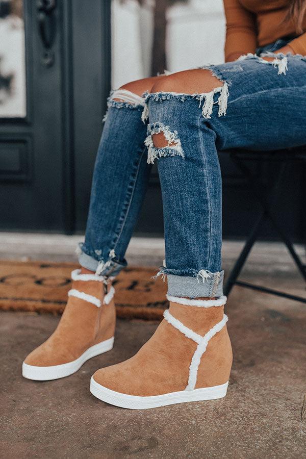 Impressions The Bryant Faux Suede Bootie In Camel