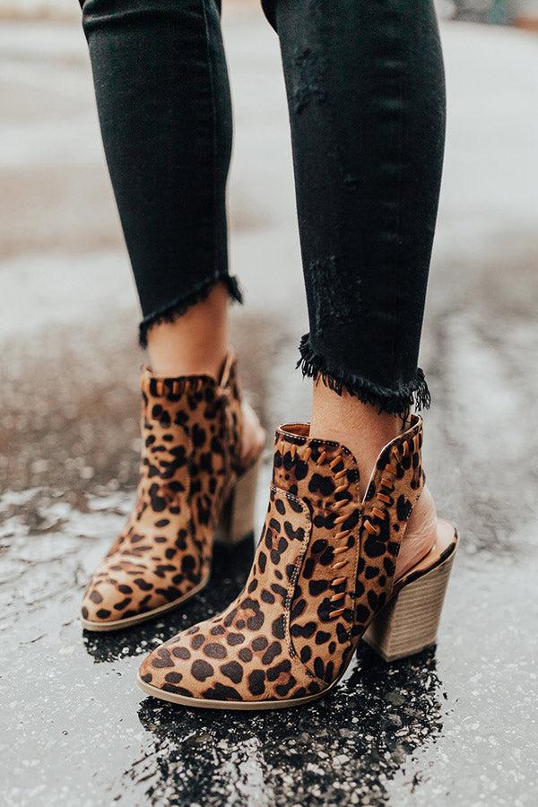 Impressions The Brynn Faux Suede Bootie In Leopard