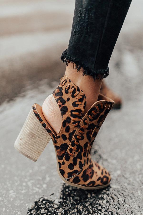 Impressions The Brynn Faux Suede Bootie in Leopard
