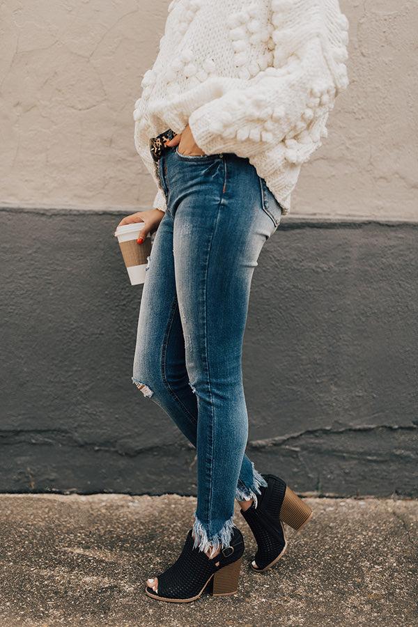 Impressions The Caitlyn Peep Toe Bootie In Black