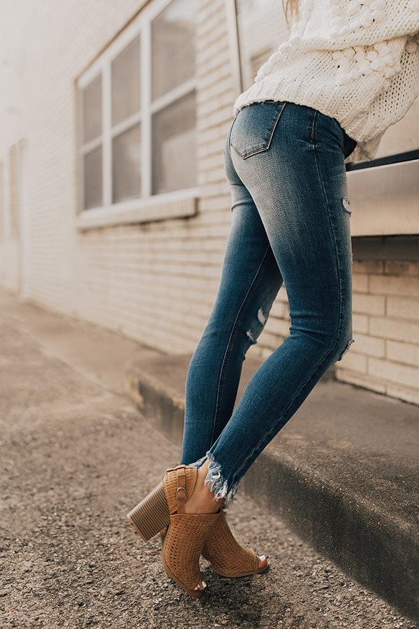 Impressions The Caitlyn Peep Toe Bootie In Camel