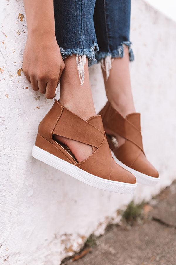 Impressions The Calum Faux Leather Bootie In Camel