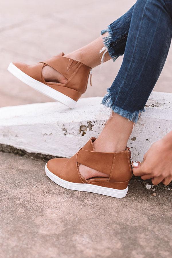 Impressions The Calum Faux Leather Bootie In Camel