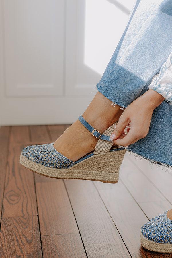 Impressions The Carlie Woven Wedge In Airy Blue