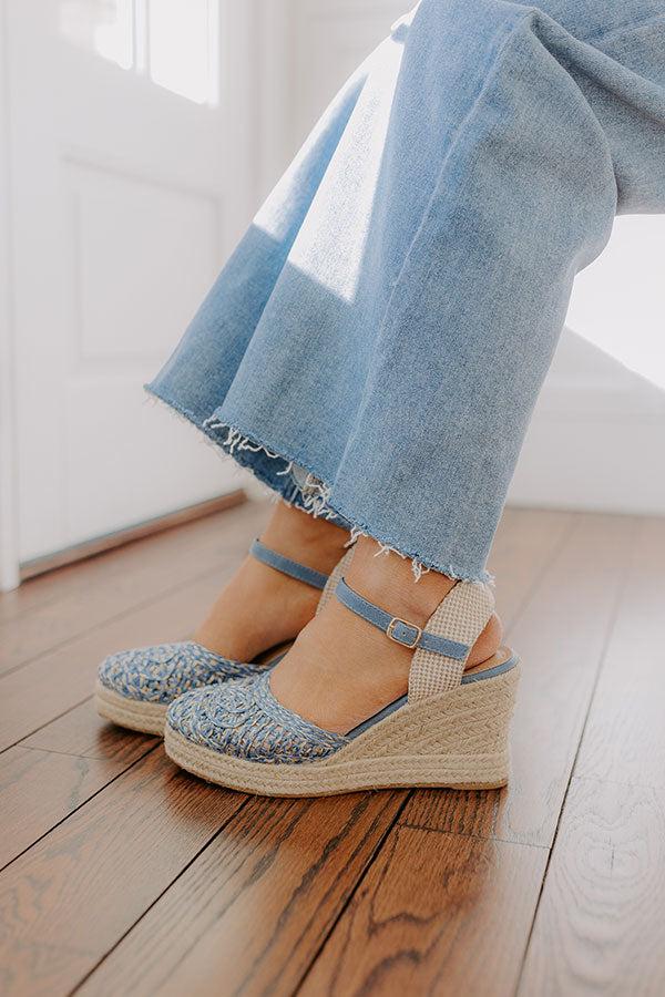 Impressions The Carlie Woven Wedge In Airy Blue