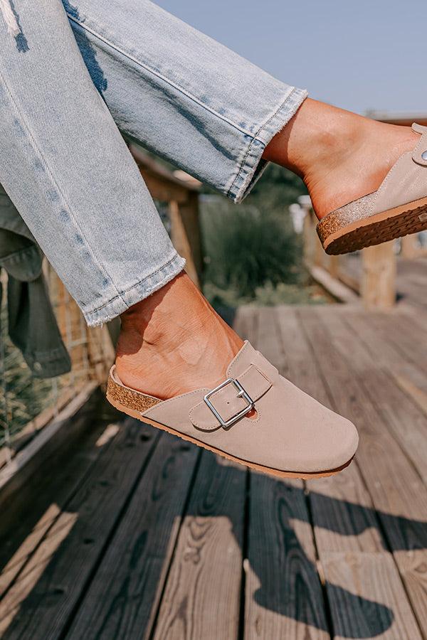 Impressions The Carolina Nubuck Clog In Warm Taupe