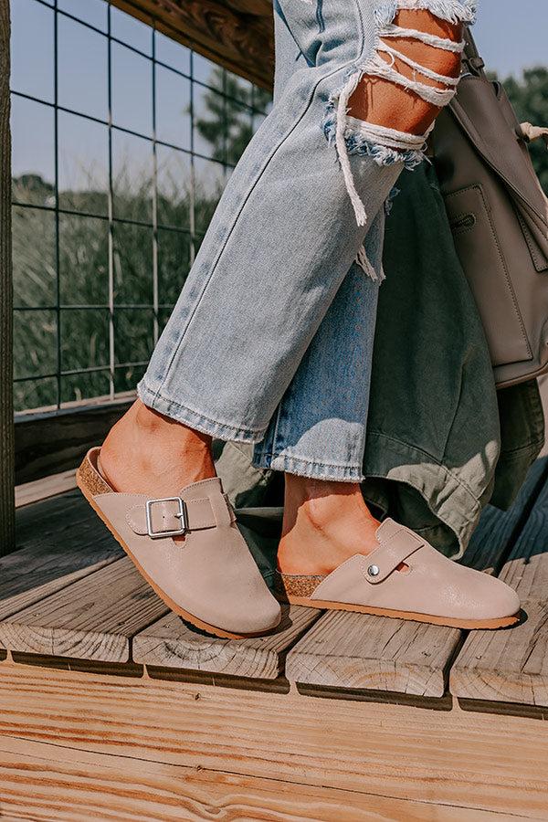 Impressions The Carolina Nubuck Clog In Warm Taupe