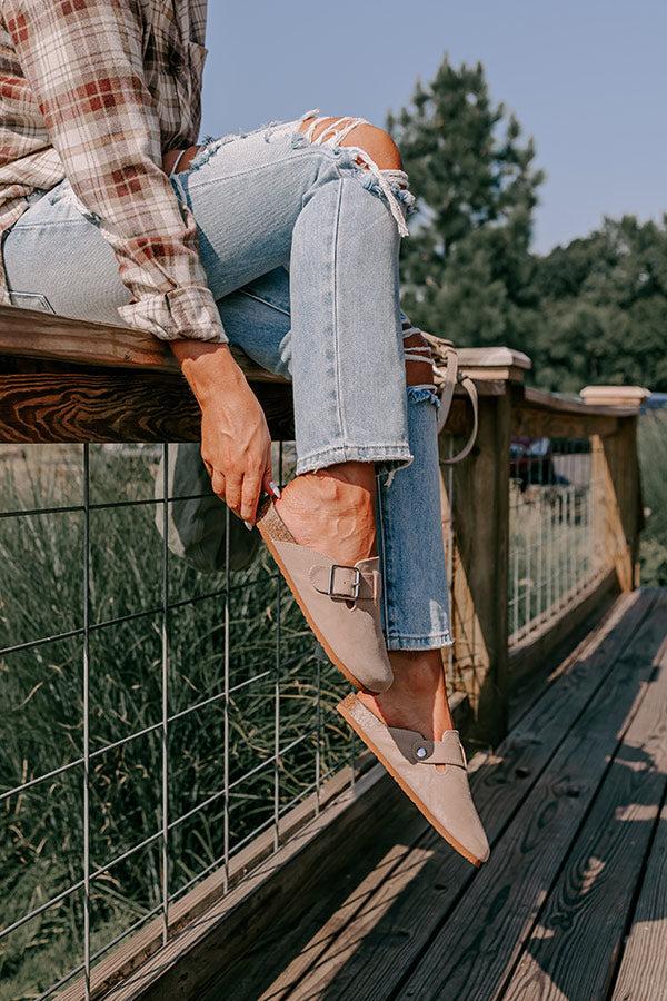 Impressions The Carolina Nubuck Clog In Warm Taupe