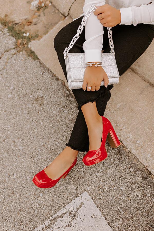 Impressions The Caroline Patent Heel In Red