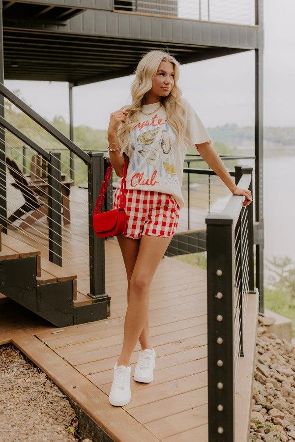 Impressions The Charlie High Waist Gingham Shorts