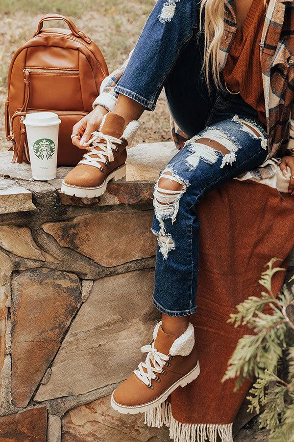 Impressions The Chase Faux Suede Boot In Cinnamon