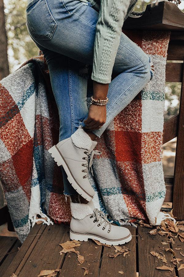Impressions The Chase Faux Suede Boot In Grey