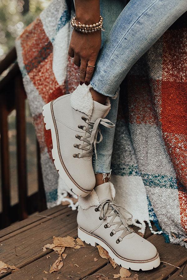 Impressions The Chase Faux Suede Boot In Grey