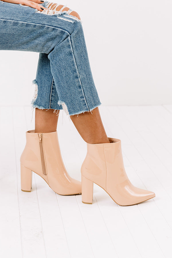 Impressions The Cora Patent Bootie In Natural