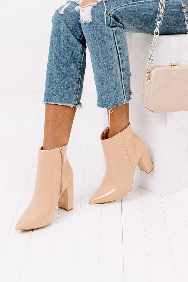 Impressions The Cora Patent Bootie In Natural