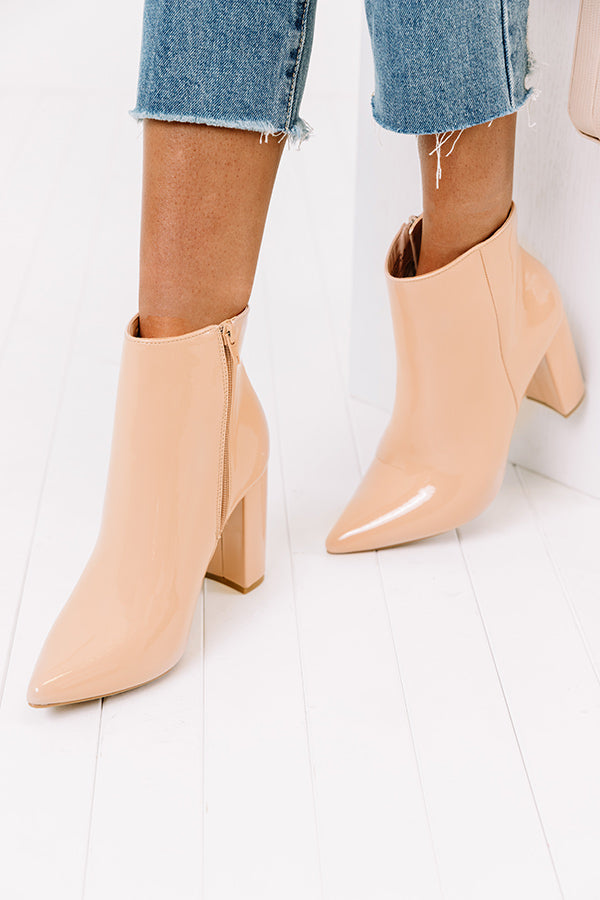 Impressions The Cora Patent Bootie In Natural
