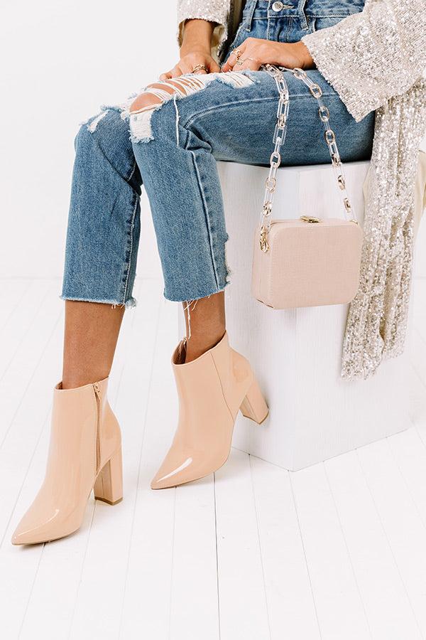 Impressions The Cora Patent Bootie in Natural