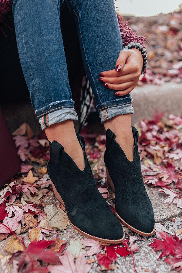 Impressions The Corey Faux Suede Bootie In Black
