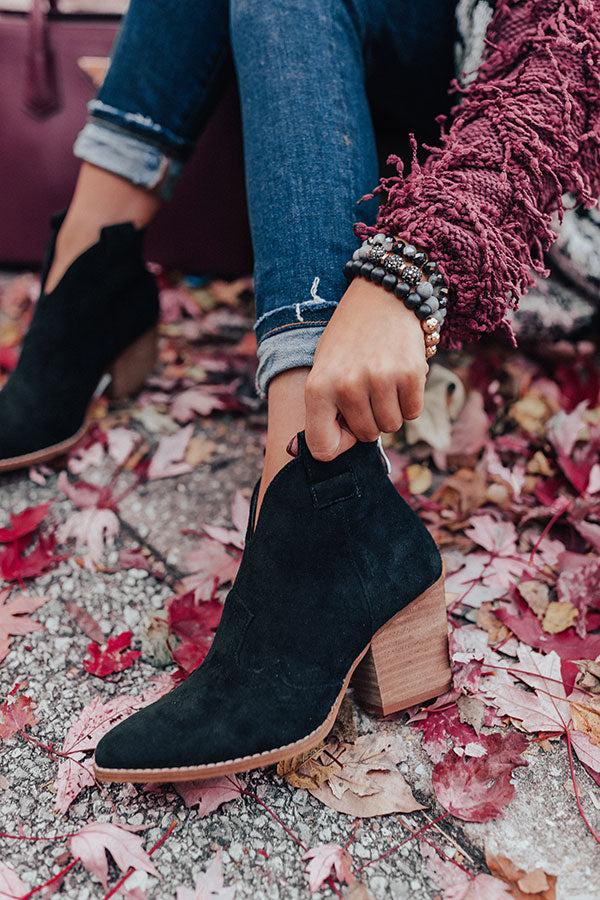 Impressions The Corey Faux Suede Bootie In Black
