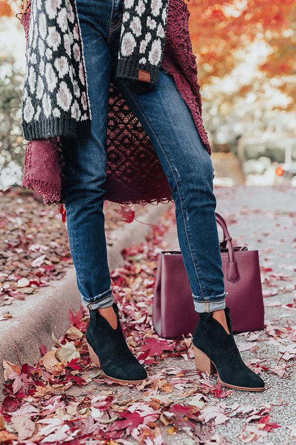 Impressions The Corey Faux Suede Bootie In Black