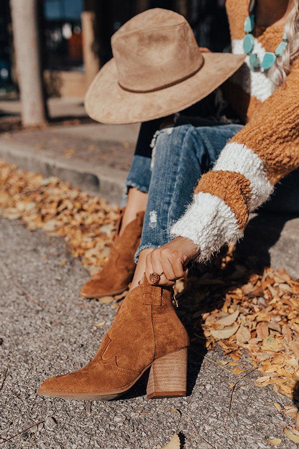 Impressions The Corey Faux Suede Bootie In Brown