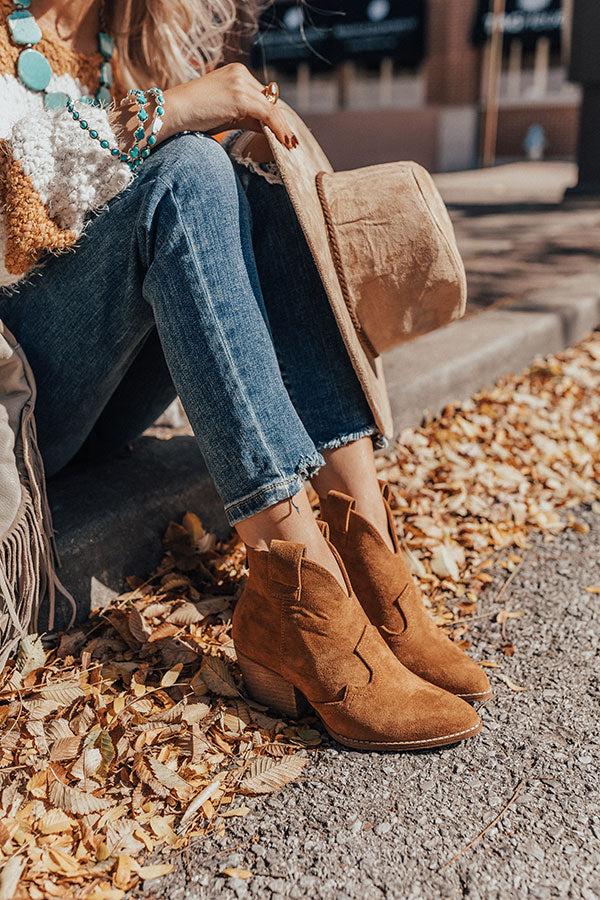 Impressions The Corey Faux Suede Bootie In Brown