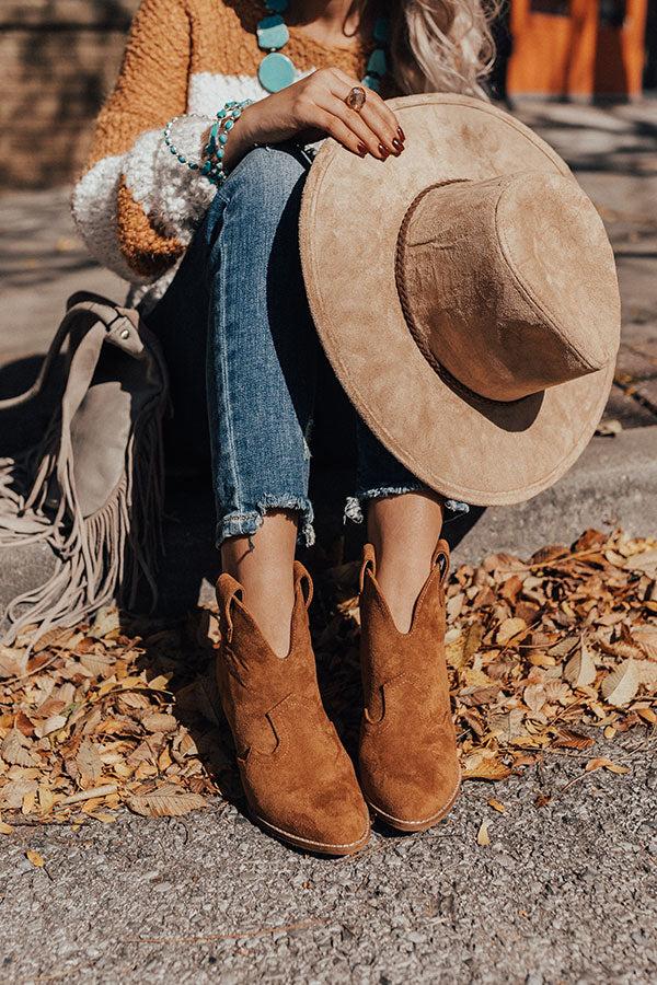 Impressions The Corey Faux Suede Bootie In Brown