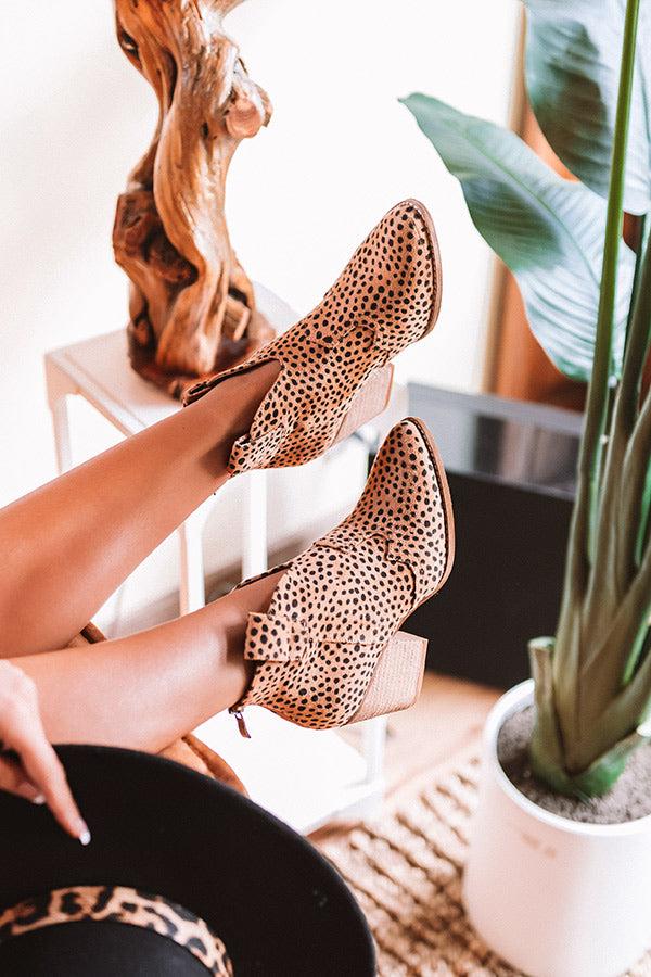 Impressions The Corey Faux Suede Cheetah Bootie