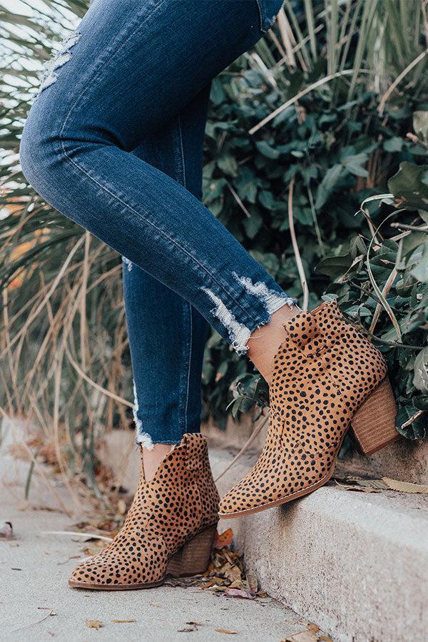 Impressions The Corey Faux Suede Cheetah Bootie