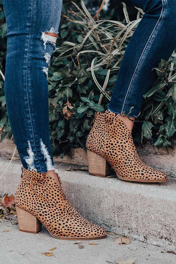 Impressions The Corey Faux Suede Cheetah Bootie