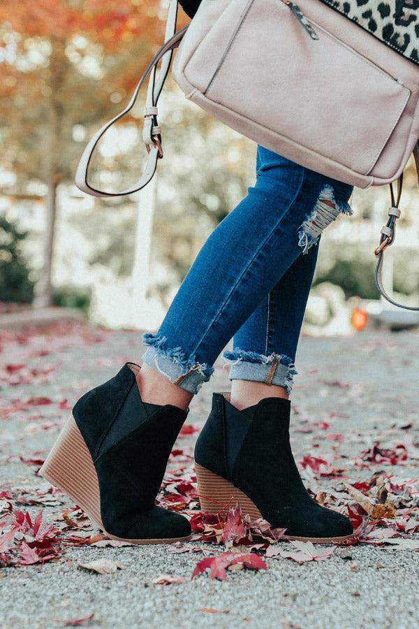 Impressions The Cort Faux Suede Bootie In Black