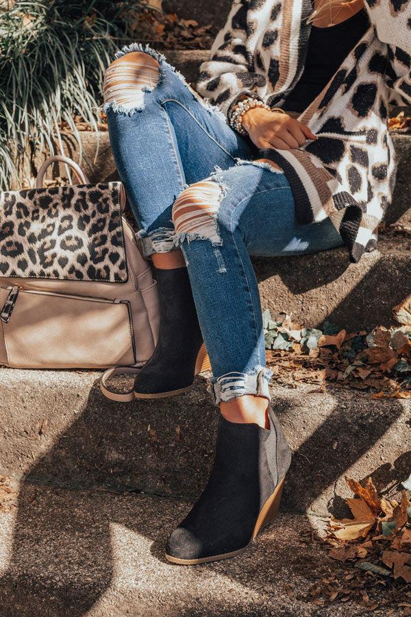 Impressions The Cort Faux Suede Bootie In Black