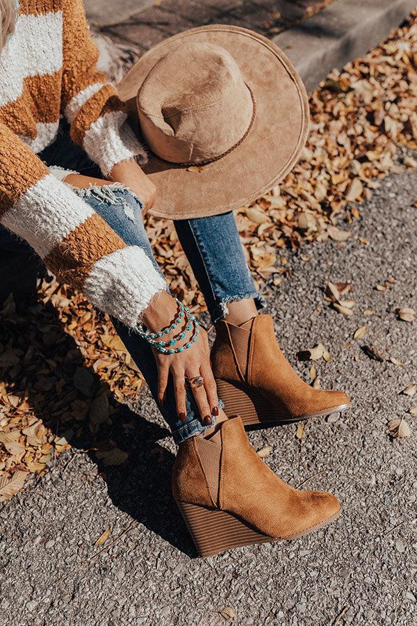 Impressions The Cort Faux Suede Bootie In Camel