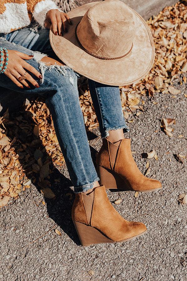 Impressions The Cort Faux Suede Bootie In Camel