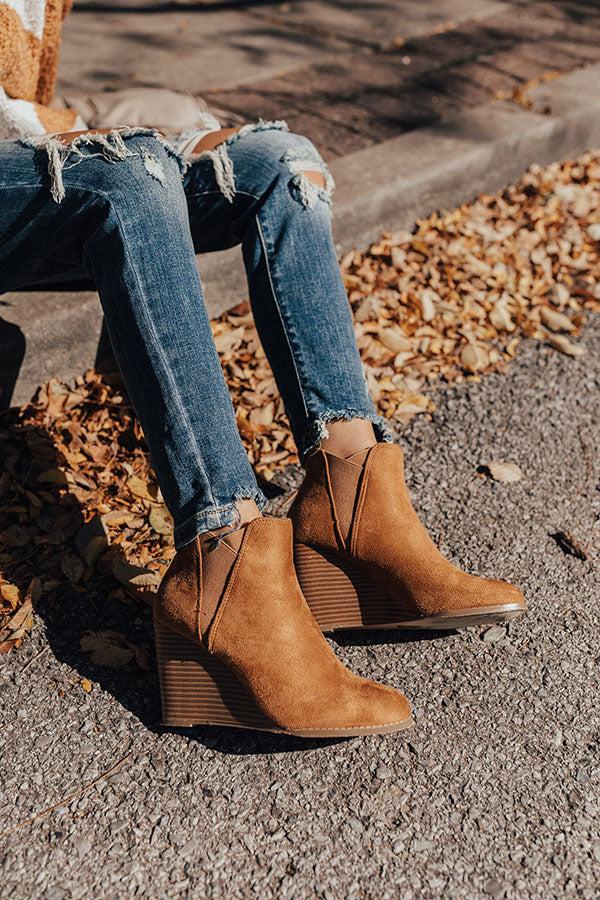 Impressions The Cort Faux Suede Bootie In Camel
