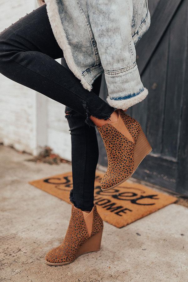 Impressions The Cort Faux Suede Cheetah Bootie
