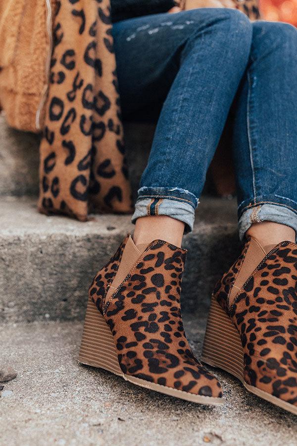 Impressions The Cort Faux Suede Leopard Bootie